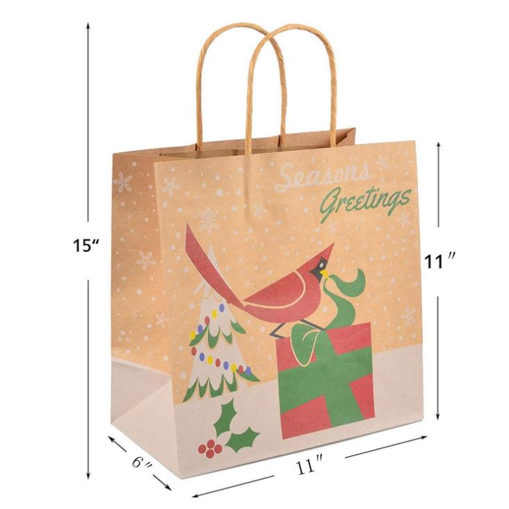 Petit sac papier recyclable personnalisé avec slogan et anse