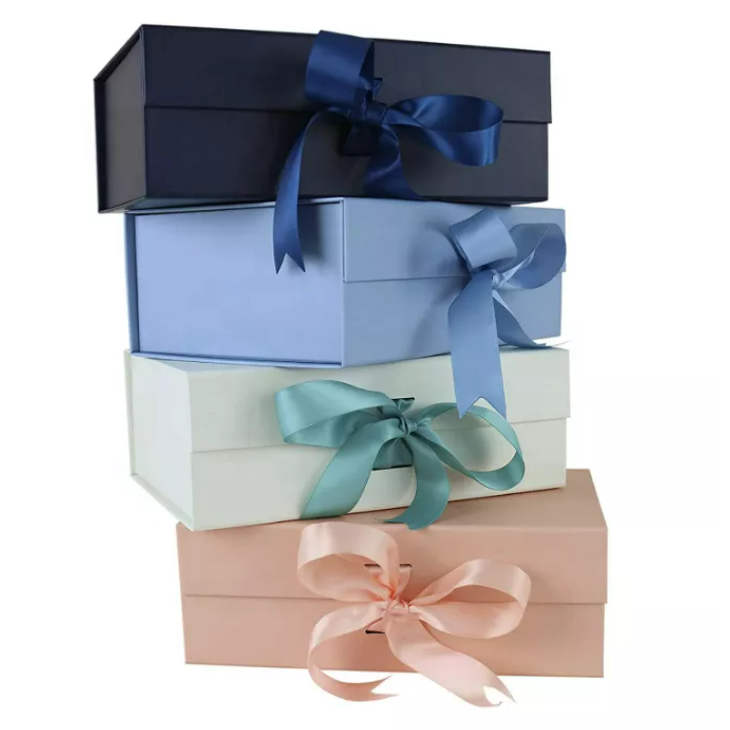 Ruban en carton de luxe de marque privée boîte-cadeau en marbre noir boîte d'emballage de cheveux personnalisée