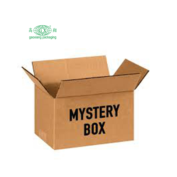 Boîte d'emballage de boîte mystère d'emballage cadeau en carton ondulé de haute qualité personnalisée en gros