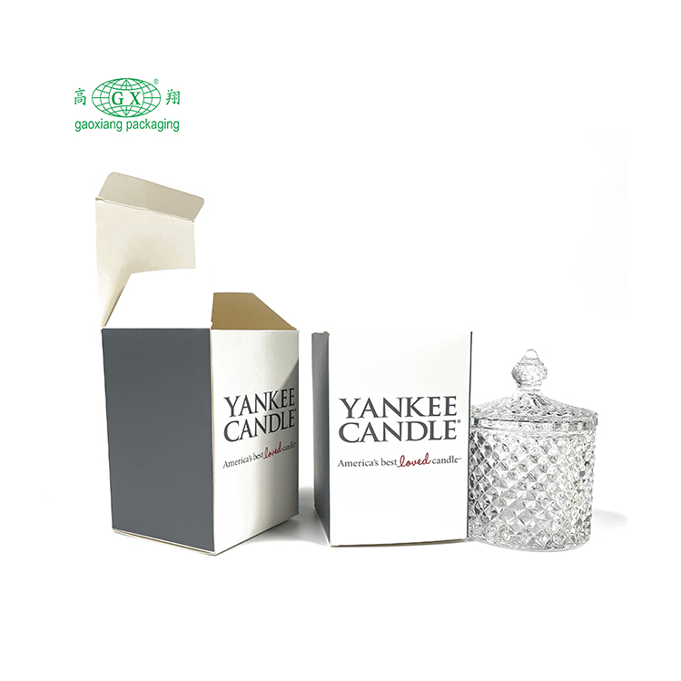 LOGO personnalisé imprimé écologique fait des boîtes d'emballage de bougie boîte-cadeau de bougie