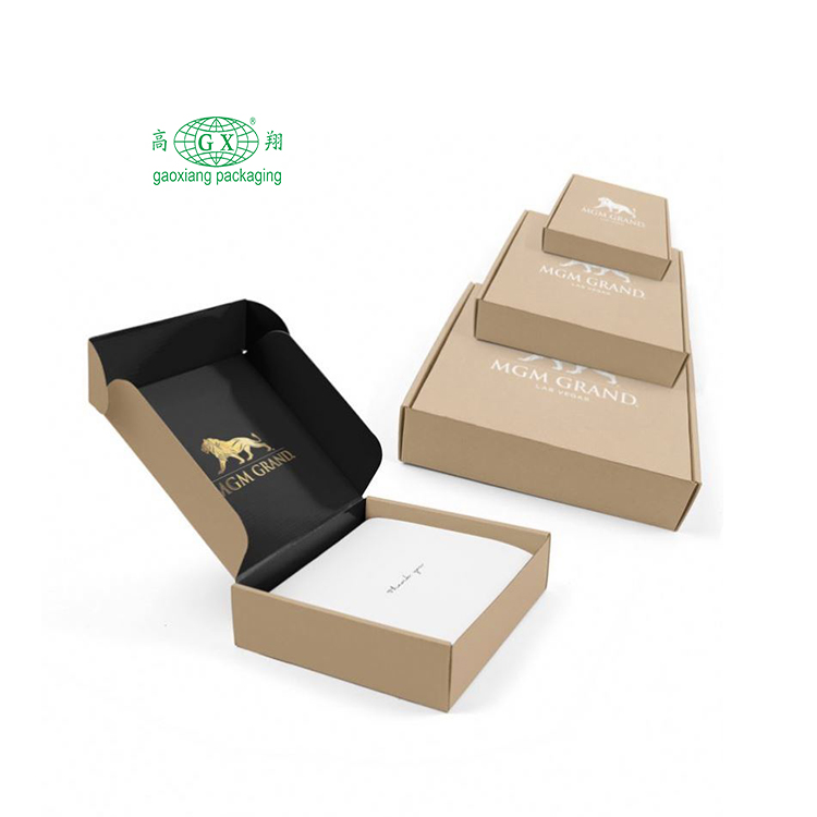 Logo personnalisé en gros imprimé mailing expédition cosmétique emballage cadeau de luxe boîte en carton ondulé