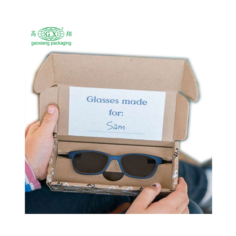 Tiroir postal personnalisé lunettes lunettes de soleil emballage boîte d'expédition en papier ondulé