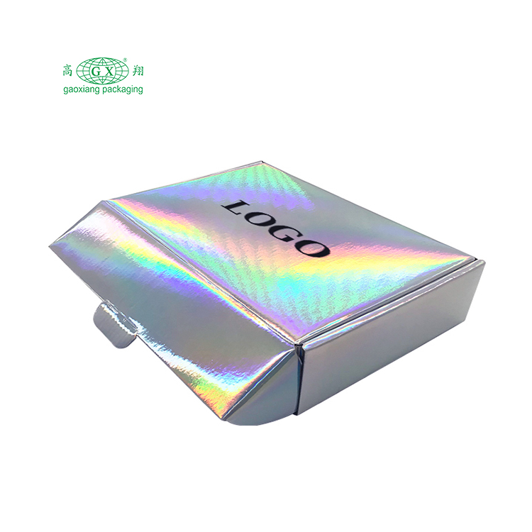 Personnalisé de haute qualité logo imprimé petit carton boîte postale en carton ondulé boîte d'expédition pliante boîtes d'expédition holographiques