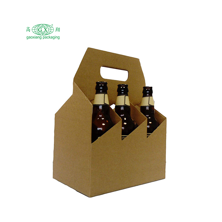 Boîte en carton d'emballage de vin et de boisson à compartiments personnalisés 3 6 12