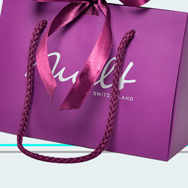 Logo personnalisé imprimé carton pochette en papier cadeaux boîtes à provisions avec poignée en ruban bowknot